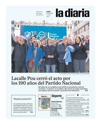 Tapa de la diaria del lunes 10 de agosto de 2026