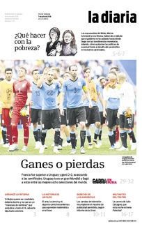Tapa de la diaria del sábado 7 de julio de 2018