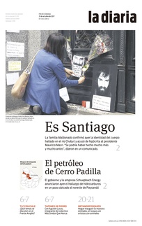 Tapa de la diaria del sábado 21 de octubre de 2017