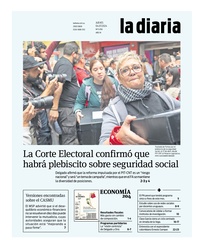 Tapa de la diaria del jueves 4 de julio de 2024