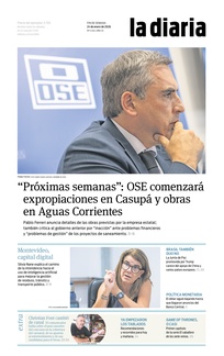 Tapa de la diaria del sábado 24 de enero de 2026
