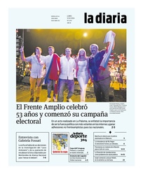 Tapa de la diaria del lunes 12 de febrero de 2024