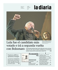 Tapa de la diaria del lunes 3 de octubre de 2022