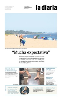 Tapa de la diaria del sábado 27 de diciembre de 2025