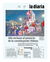 Tapa de la diaria del lunes 5 de septiembre de 2022