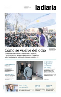 Tapa de la diaria del sábado 3 de septiembre de 2022