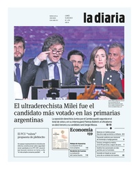 Tapa de la diaria del lunes 14 de agosto de 2023
