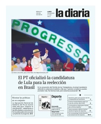 Tapa de la diaria del lunes 3 de agosto de 2026