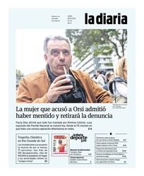 Tapa de la diaria del lunes 6 de mayo de 2024