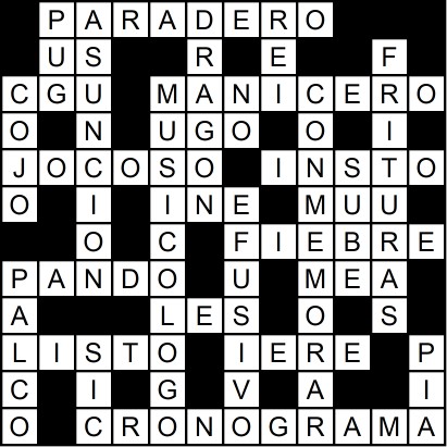 Solución del crucigrama del Miércoles 28 jun.