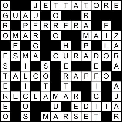 Solución del crucigrama del Viernes 7 jul.