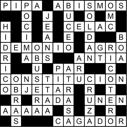 Solución del crucigrama del Miércoles 19 jul.