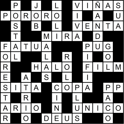 Solución del crucigrama del Miércoles 7 may.
