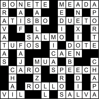 Solución del crucigrama del Martes 11 nov.