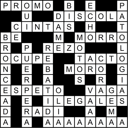 Solución del crucigrama del Miércoles 12 nov.