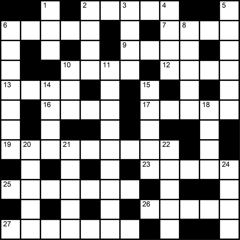 Crucigrama del Martes 25 nov.