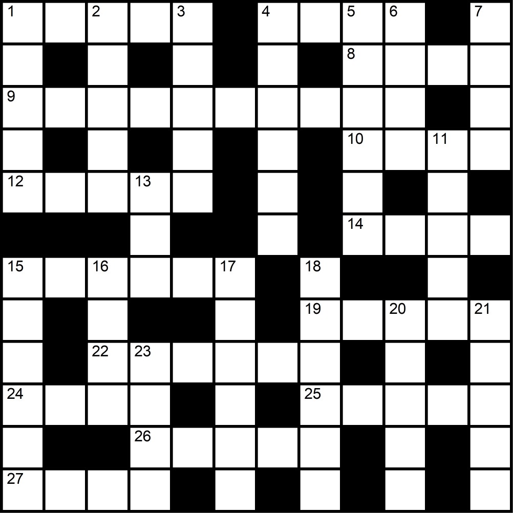 Crucigrama del Viernes 28 nov.