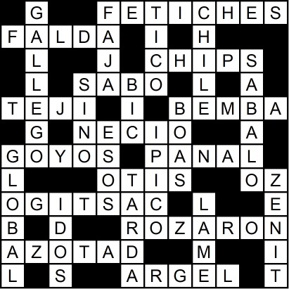 Solución del crucigrama del Viernes 19 dic.