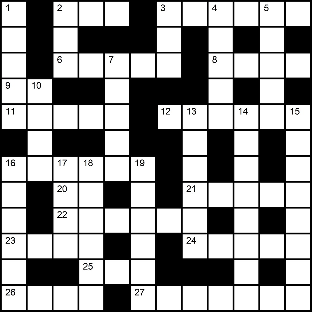 Crucigrama del Viernes 26 dic.