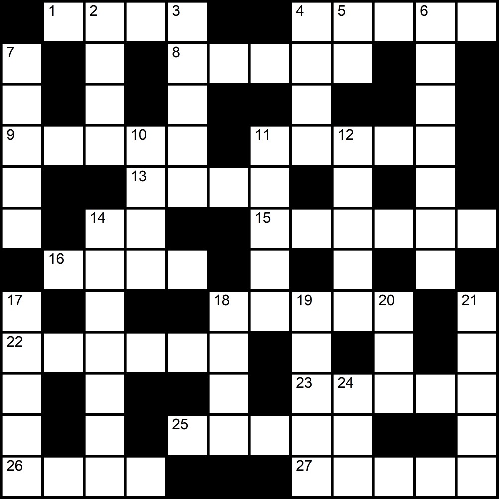 Crucigrama del Jueves 22 ene.