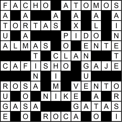 Solución del crucigrama del Miércoles 28 ene.