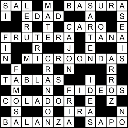 Solución del crucigrama del Miércoles 4 feb.