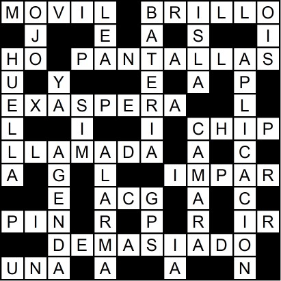 Solución del crucigrama del Martes 10 feb.