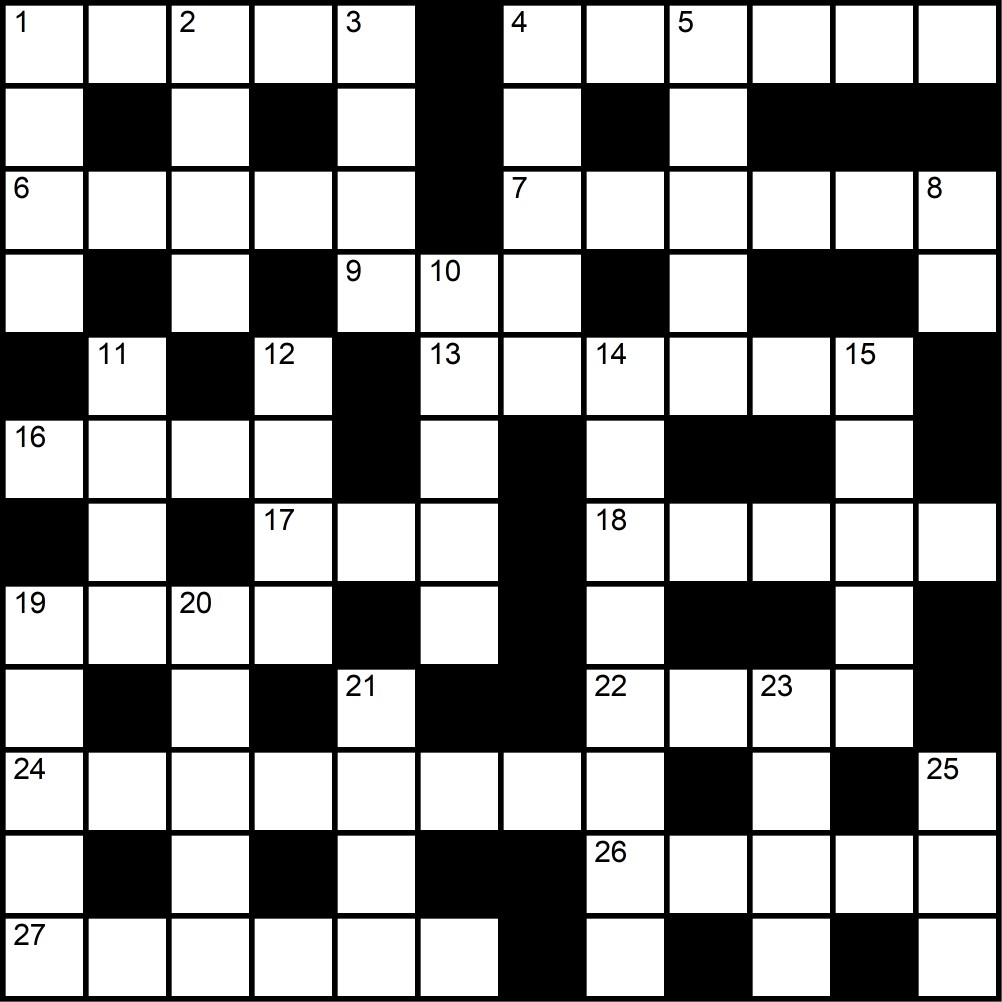 Crucigrama del Martes 24 feb.