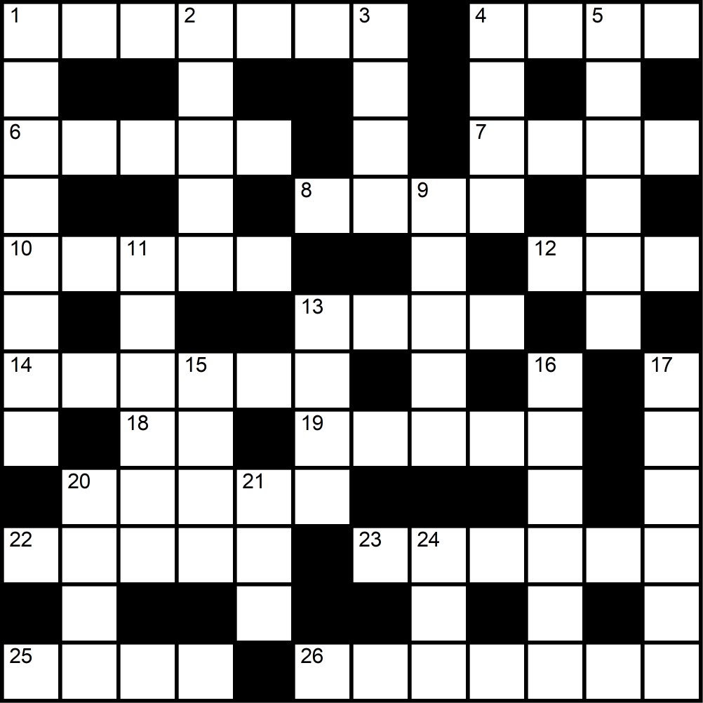 Crucigrama del Viernes 27 feb.