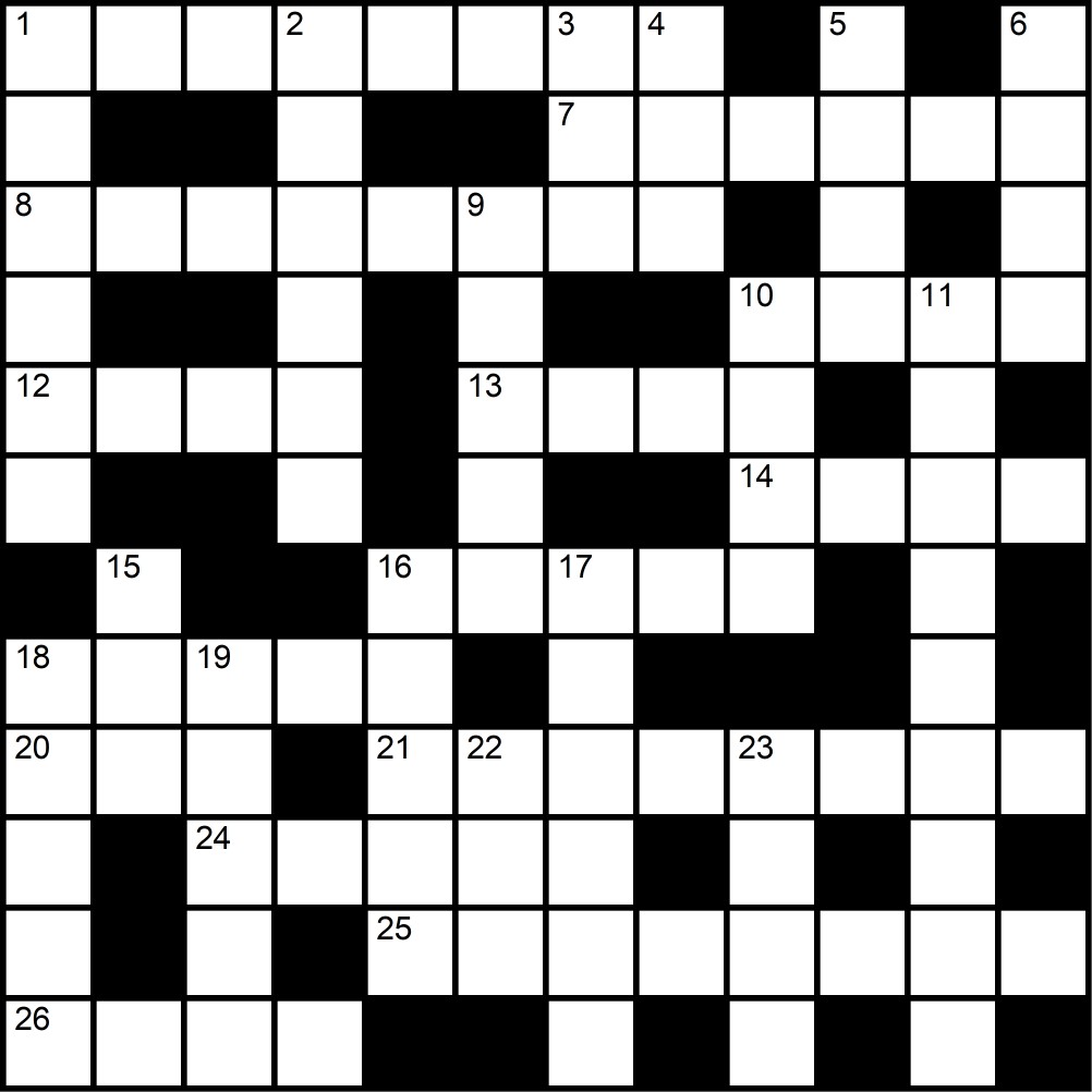 Crucigrama del Martes 3 mar.