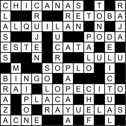 Solución del crucigrama del Martes 3 mar.