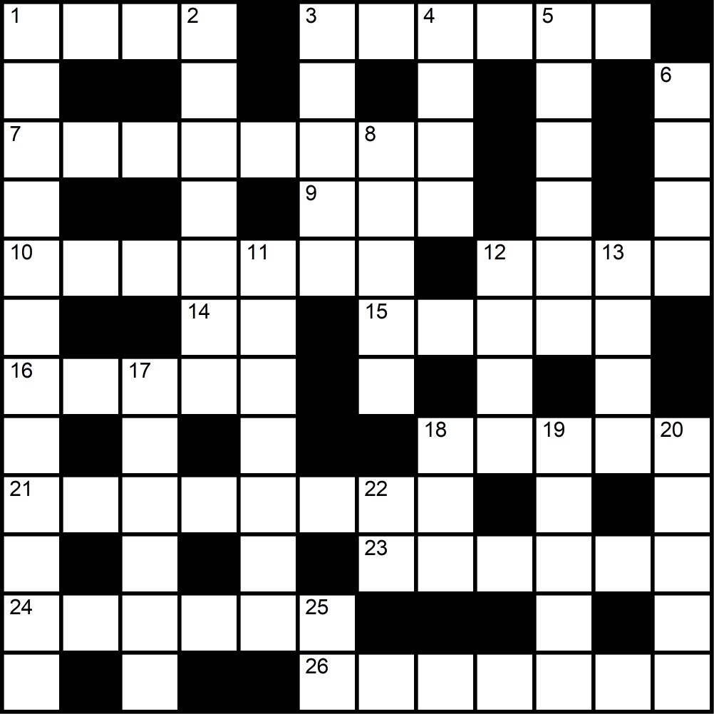 Crucigrama del Lunes 9 mar.