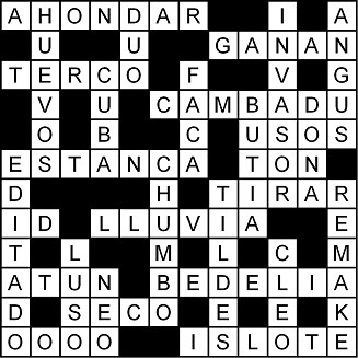 Solución del crucigrama del Martes 24 mar.