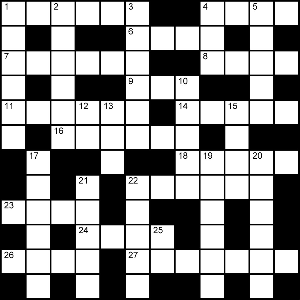 Crucigrama del Miércoles 25 mar.