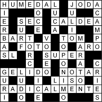 Solución del crucigrama del Jueves 26 mar.