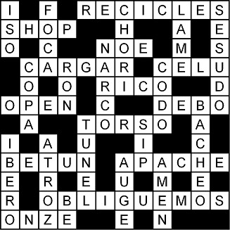 Solución del crucigrama del Viernes 27 mar.