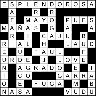 Solución del crucigrama del Lunes 30 mar.