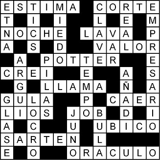 Solución del crucigrama del Martes 31 mar.