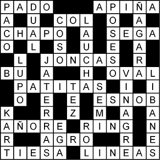 Solución del crucigrama del Miércoles 1 abr.