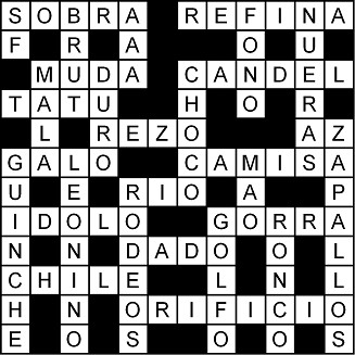Solución del crucigrama del Martes 7 abr.