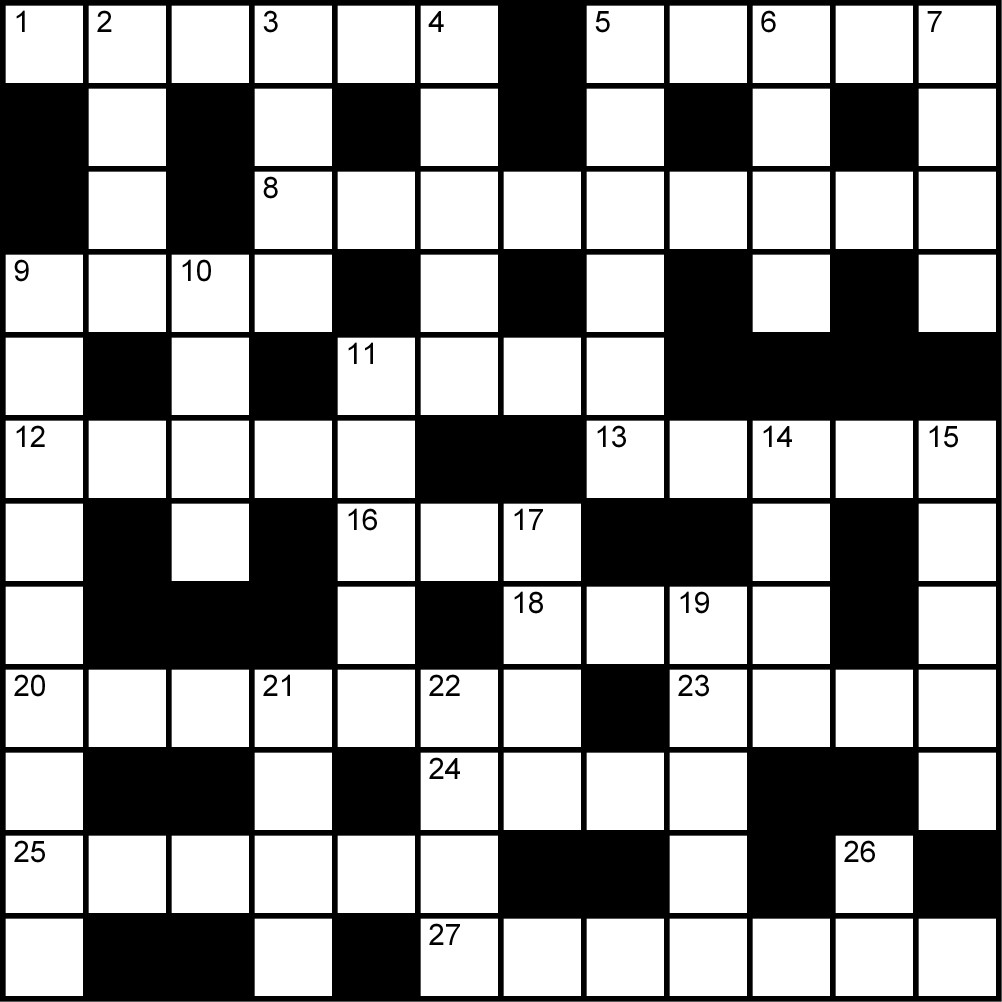 Crucigrama del Jueves 9 abr.