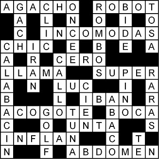 Solución del crucigrama del Jueves 9 abr.