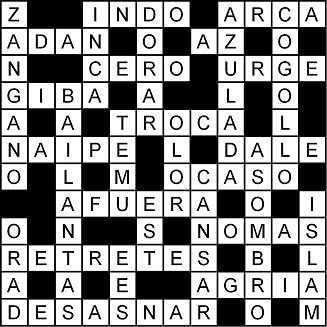 Solución del crucigrama del Lunes 13 abr.