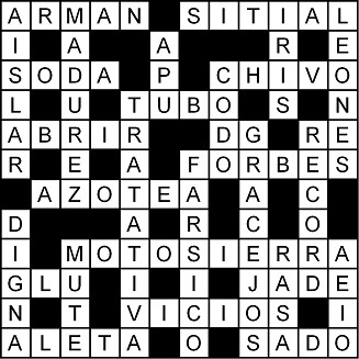 Solución del crucigrama del Jueves 16 abr.