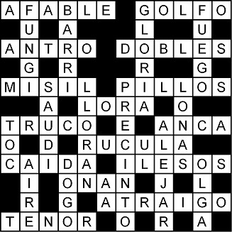 Solución del crucigrama del Jueves 23 abr.