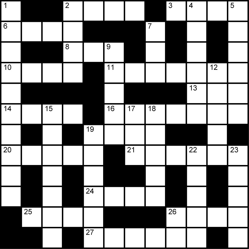 Crucigrama del Viernes 24 abr.