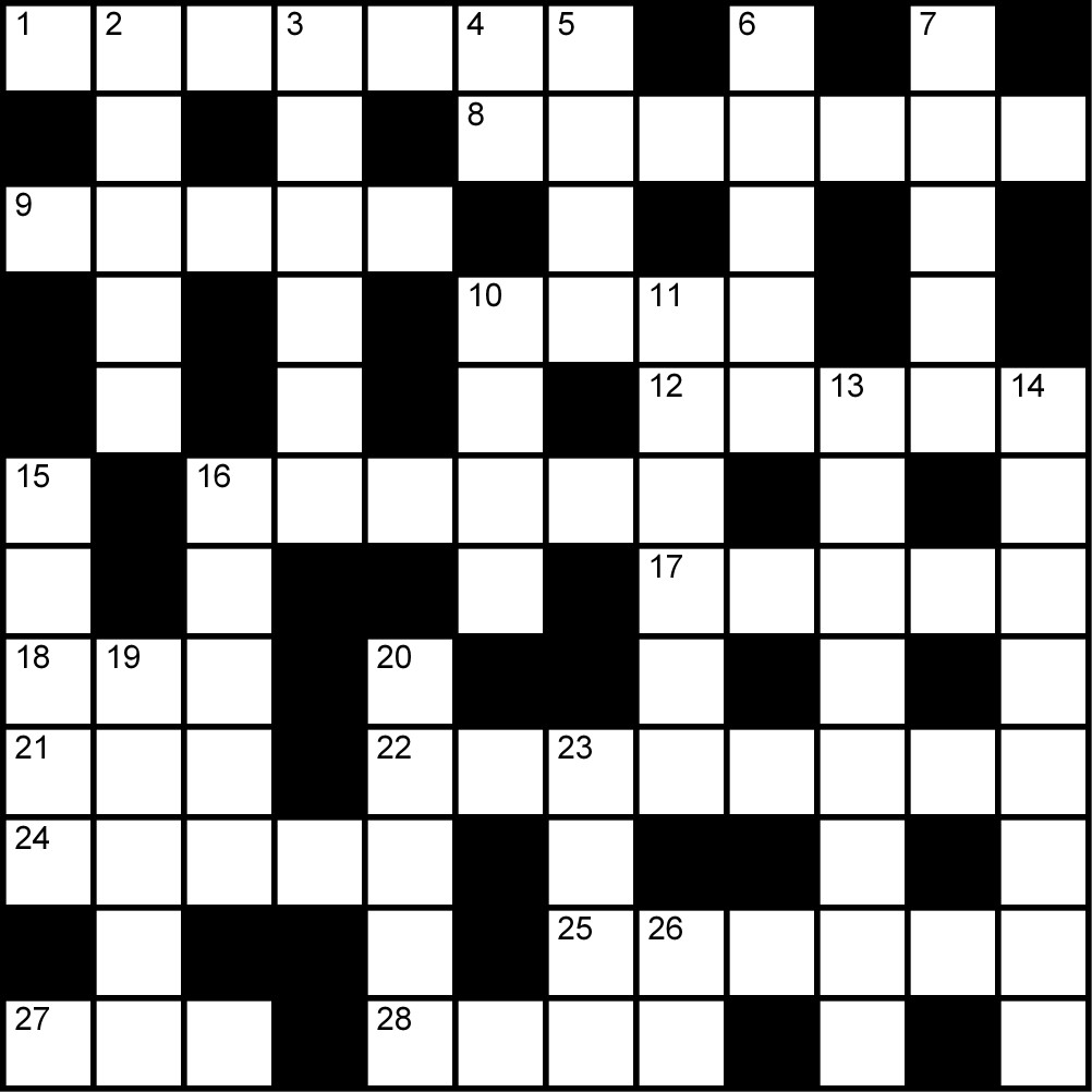 Crucigrama del Jueves 30 abr.