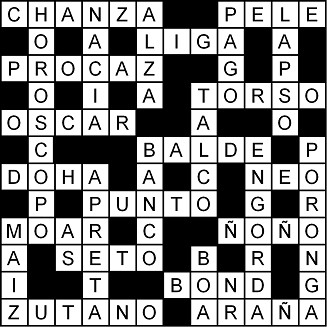 Solución del crucigrama del Jueves 4 jun.