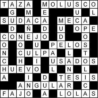 Solución del crucigrama del Martes 16 jun.
