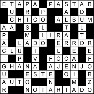 Solución del crucigrama del Miércoles 1 jul.
